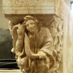 linteau de cheminée sculpté, sculpture statuaire pierre